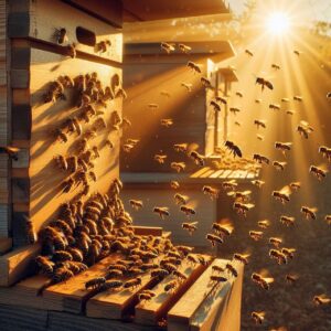 ai generated, beehive, bees, honey, insects, honeycomb, honey bees, swarm of bees, bee house, nature, bees, bees, bees, bees, bees, honey, honey, honey, honey bees