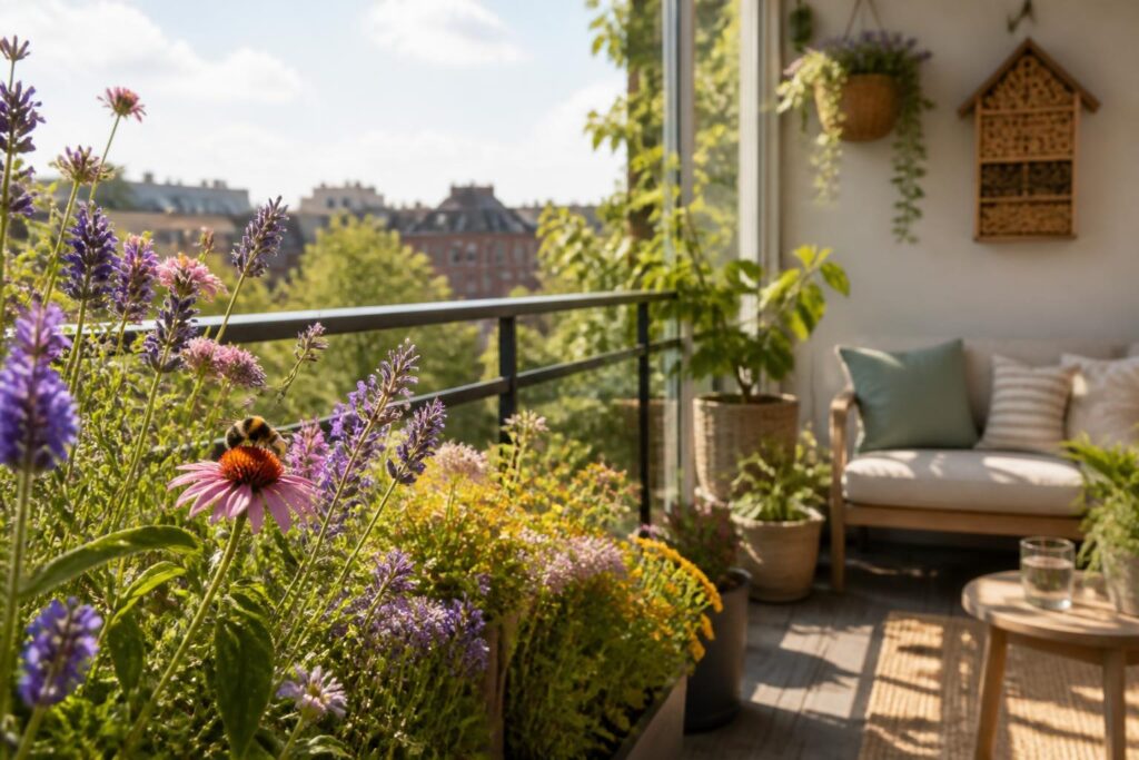 Maak van je balkon een bijenbuffet en een fijne buitenkamer